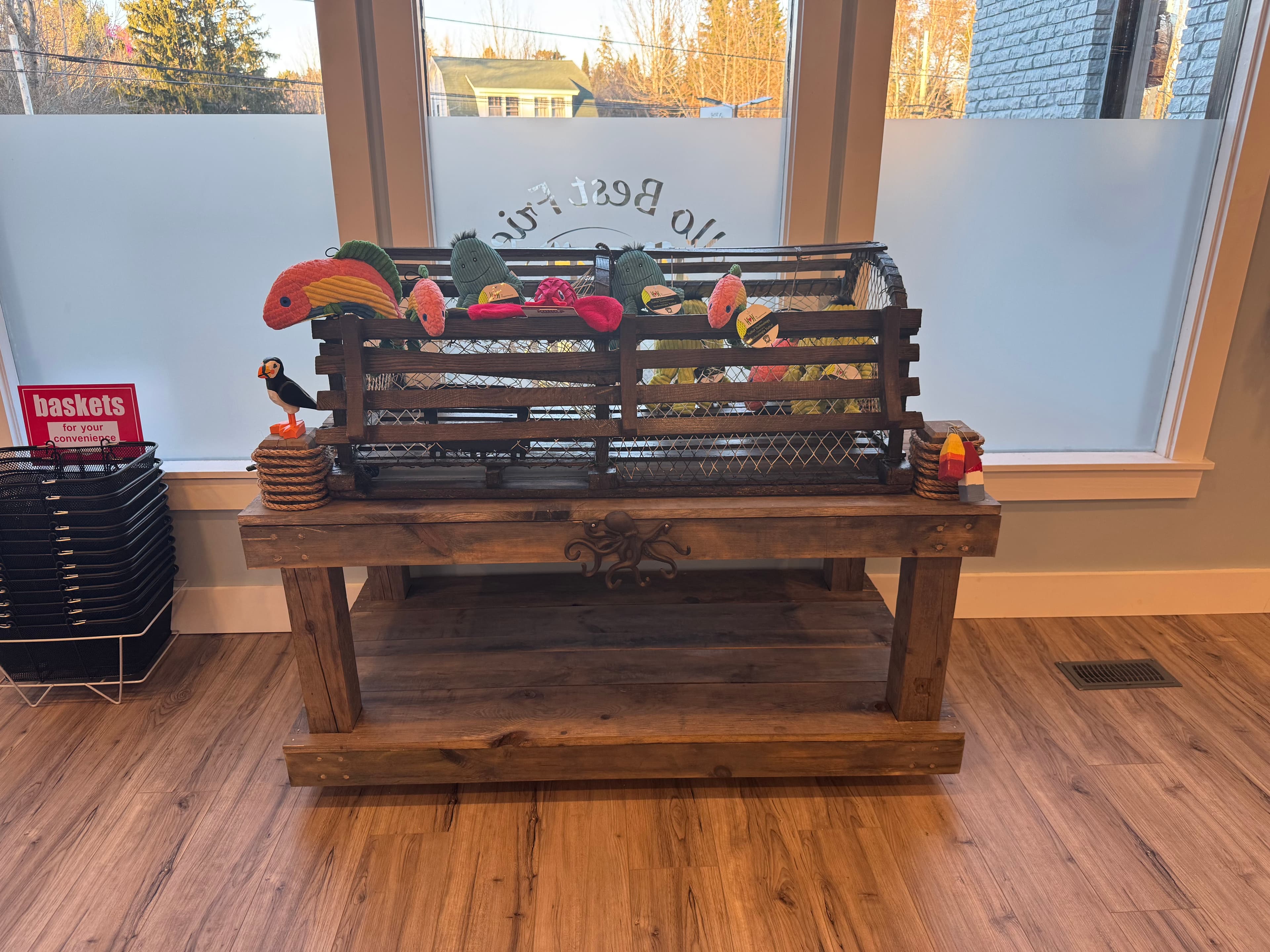 Inside Hello Best Friend pet store — shelves stocked with quality pet supplies